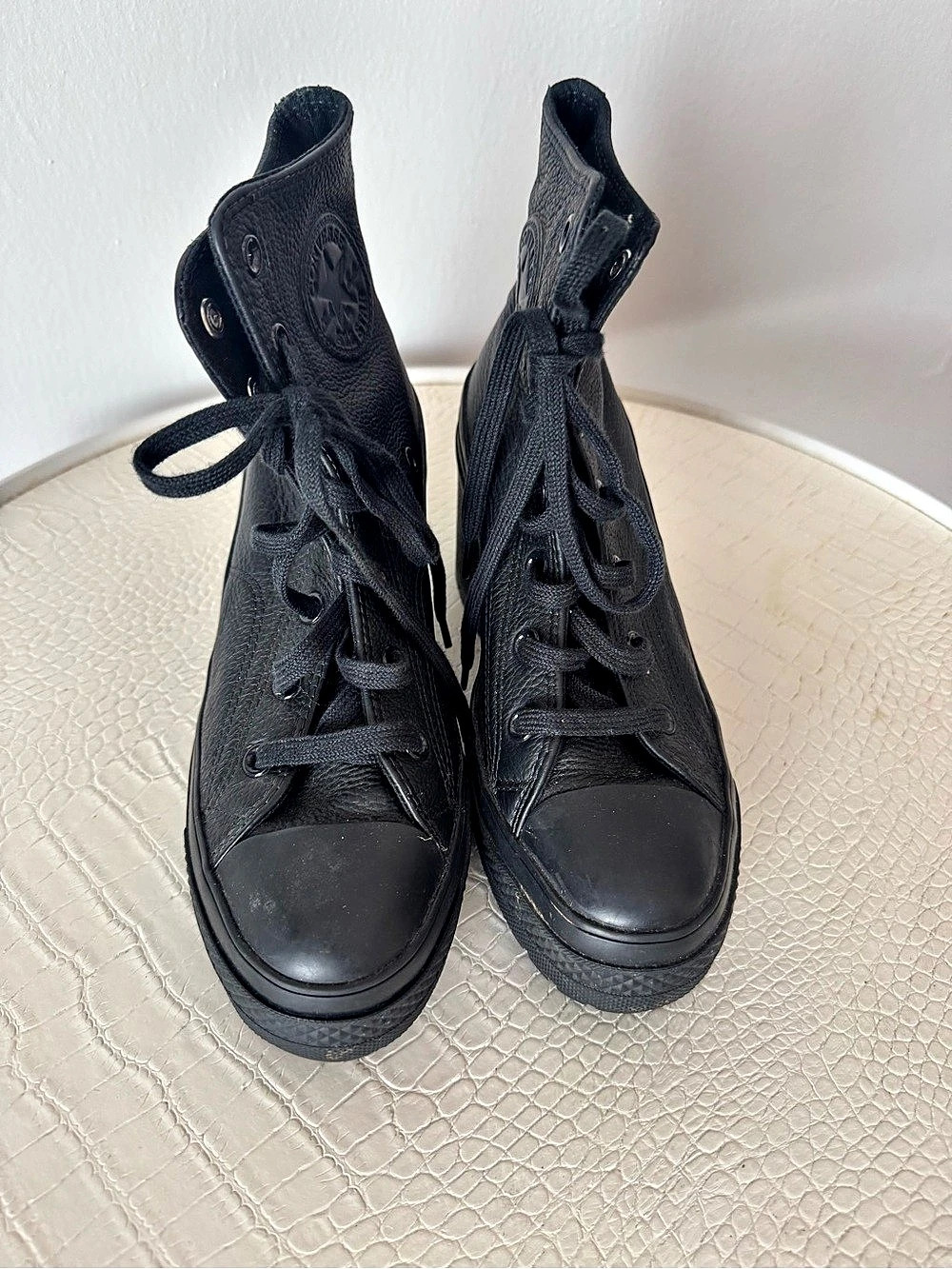 Converse Chuck Taylor All Star GR82 Extra-High Black Platform High Top Boots